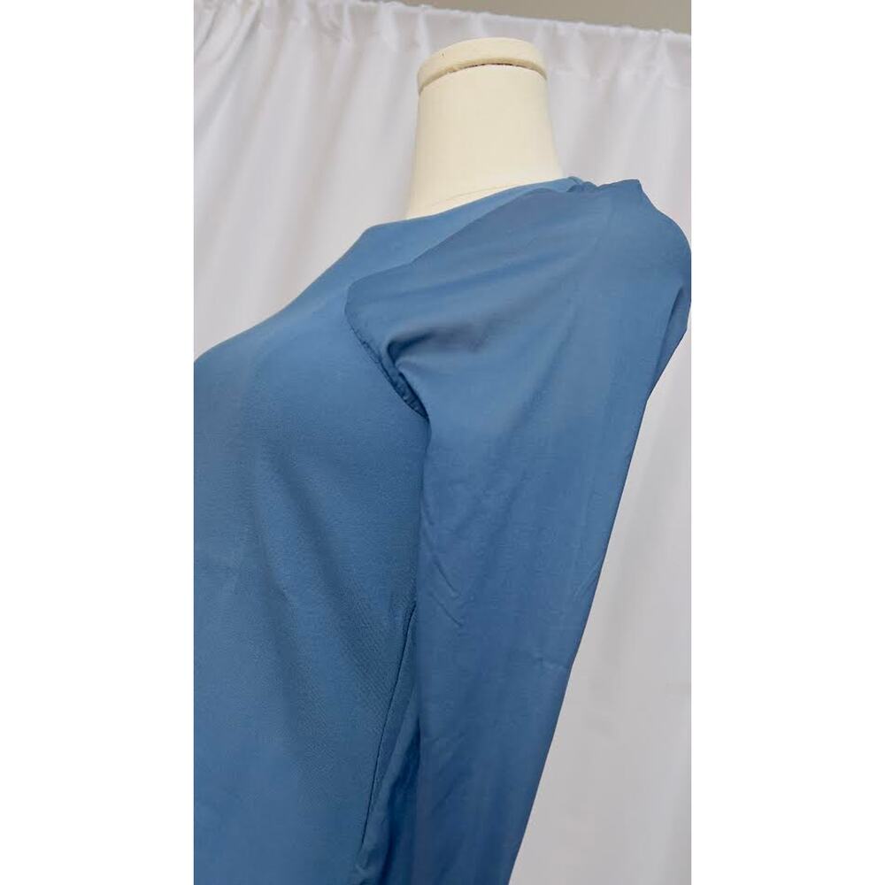 NWT! Kate Spade Saturday Sheer-Sleeve Top (L, Blue) - Picture 5 of 11